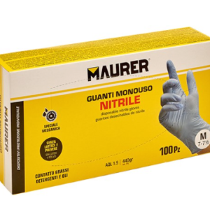 Guanti MAURER in NITRILE BLU MONOUSO